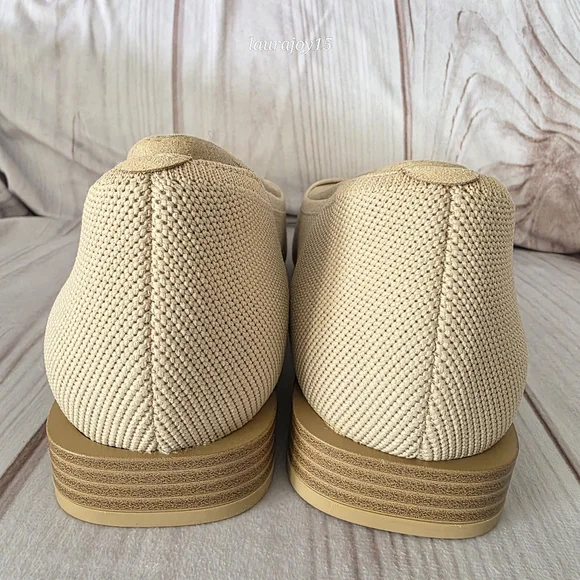 Vivaia Minnie Pro Small Square Toe Flats Khaki Tan Womens 41 US 9.5 - Picture 8 of 11